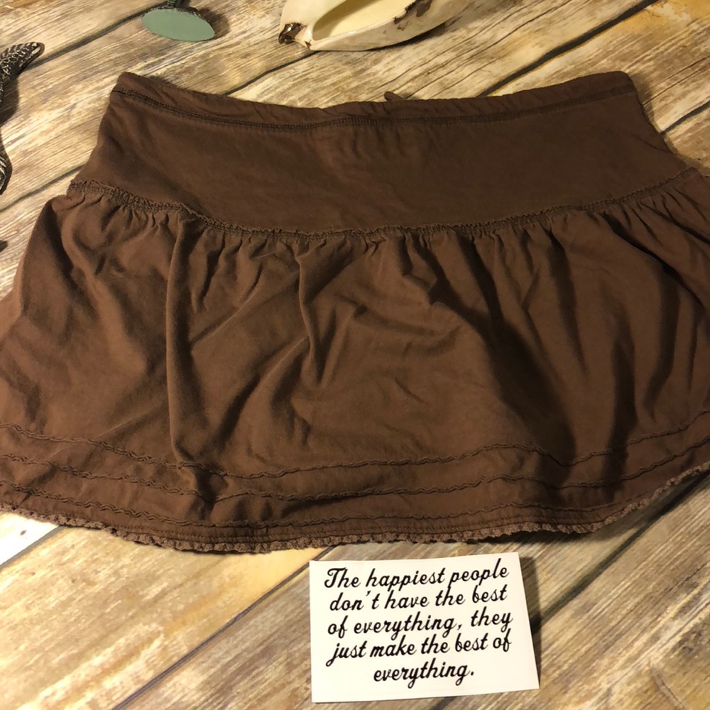 🦅Hollister Brown Mini Skirt